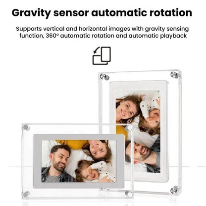 10.1 inch Transparent Acrylic Digital Photo Frame Video Picture Music Player Electronic Album Gift(EU Plug) - 11 inch Below by buy2fix | Online Shopping UK | buy2fix
