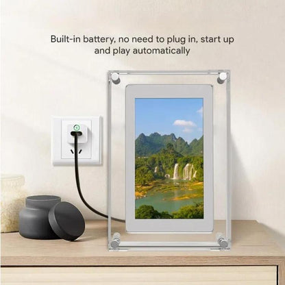 10.1 inch Transparent Acrylic Digital Photo Frame Video Picture Music Player Electronic Album Gift(AU Plug) - 11 inch Below by buy2fix | Online Shopping UK | buy2fix