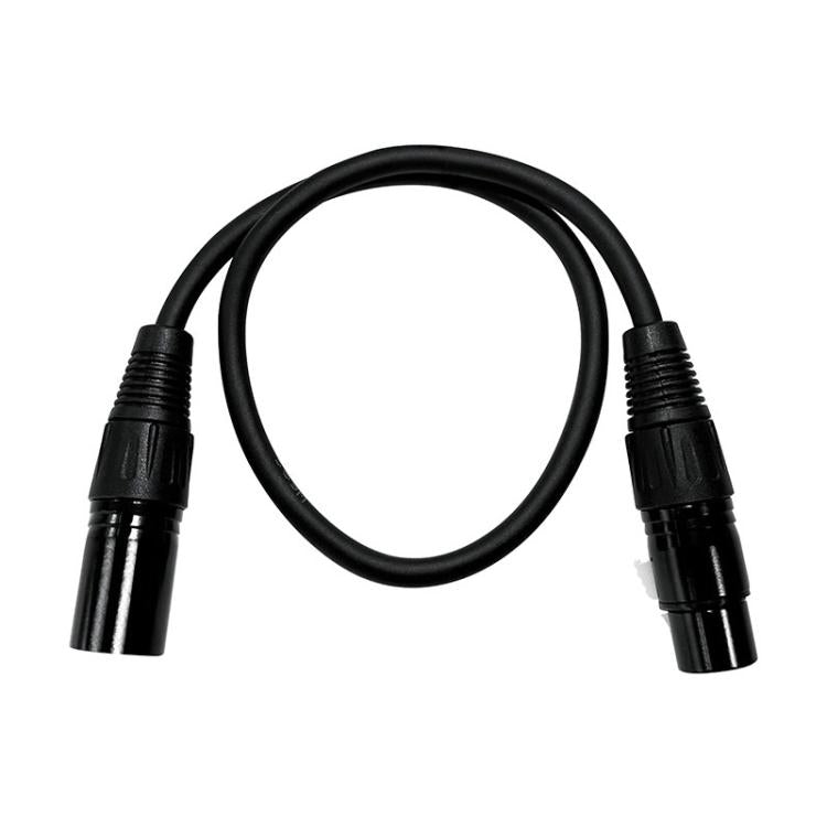 VEGGIEG Male to Female Microphone Stereo Microphone Cable Amplifier XLR Balanced Copper Cannon Audio Cable, Length: 0.3m(Black) - Microphone Audio Cable & Connector by VEGGIEG | Online Shopping UK | buy2fix