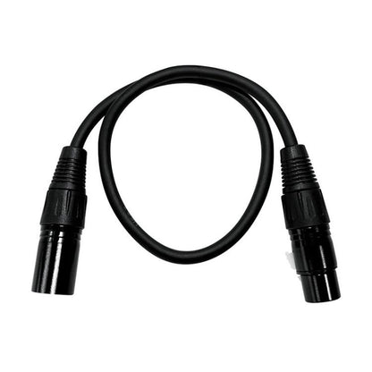 VEGGIEG Male to Female Microphone Stereo Microphone Cable Amplifier XLR Balanced Copper Cannon Audio Cable, Length: 0.3m(Black) - Microphone Audio Cable & Connector by VEGGIEG | Online Shopping UK | buy2fix
