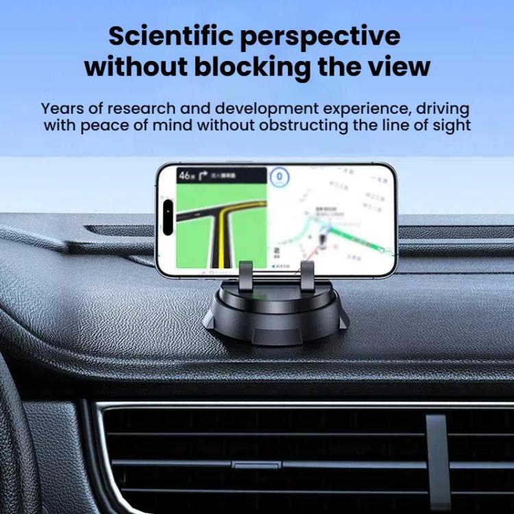 Car Navigation Stand Car Phone Holder 360 Rotating Powerful Adsorption Dashboard Multifunctional Phone Holder(Black) - Universal Car Holders by buy2fix | Online Shopping UK | buy2fix