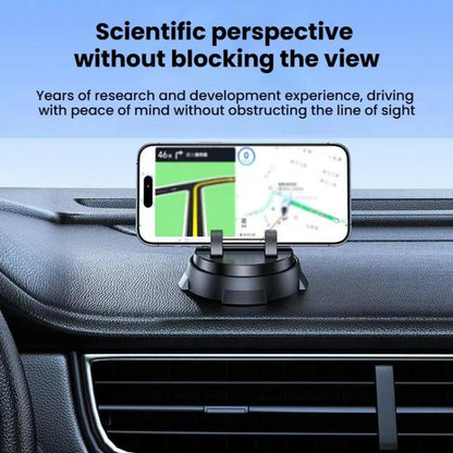 Car Navigation Stand Car Phone Holder 360 Rotating Powerful Adsorption Dashboard Multifunctional Phone Holder(Black) - Universal Car Holders by buy2fix | Online Shopping UK | buy2fix