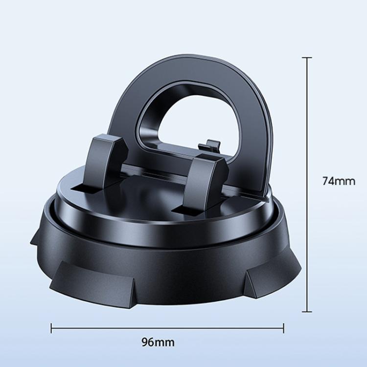Car Navigation Stand Car Phone Holder 360 Rotating Powerful Adsorption Dashboard Multifunctional Phone Holder(Black) - Universal Car Holders by buy2fix | Online Shopping UK | buy2fix