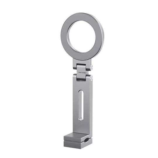 Travel Portable Magnetic Phone Holder Flexible Rotation Hands-Free Airplane Phone Mount(Silver)