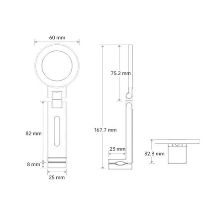 Travel Portable Magnetic Phone Holder Flexible Rotation Hands-Free Airplane Phone Mount(Gray) - Desktop Holder by buy2fix | Online Shopping UK | buy2fix