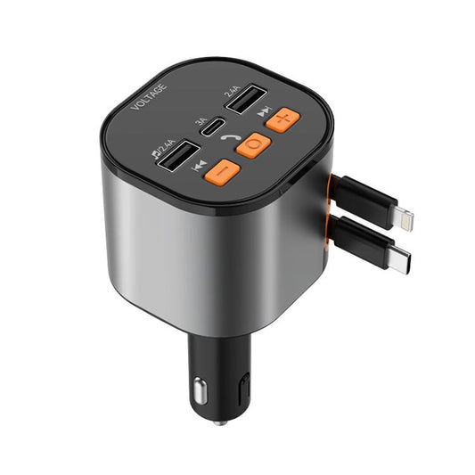 Multifunctional PD Bluetooth-Compatible USB Cigarette Lighter Car Fast Charging(8 Pin+TYPE-C) - Car Charger by buy2fix | Online Shopping UK | buy2fix