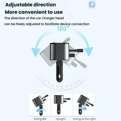 Multifunctional PD Bluetooth-Compatible USB Cigarette Lighter Car Fast Charging(8 Pin+TYPE-C) - Car Charger by buy2fix | Online Shopping UK | buy2fix