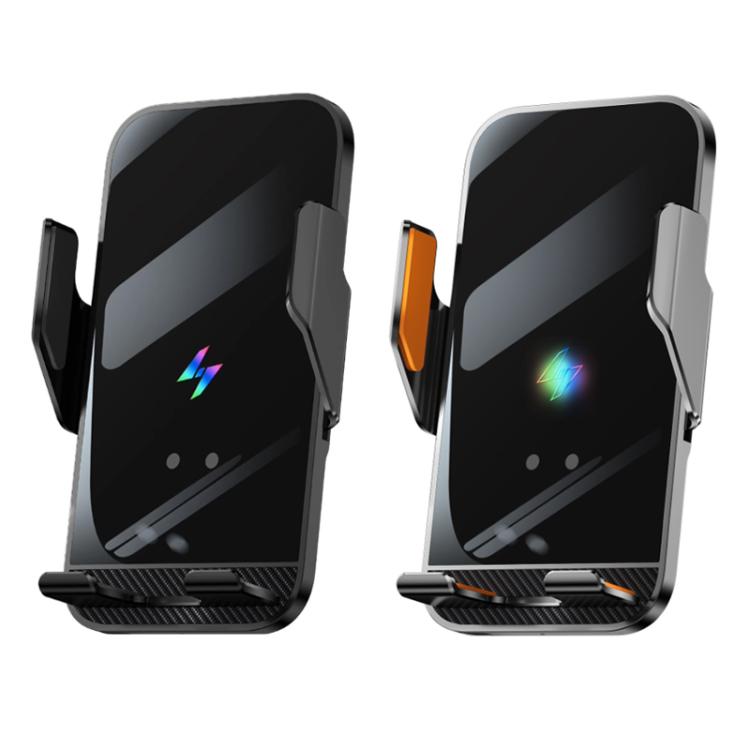 Car Air Outlet Wireless Charging Infrared Automatic Opening Closing Bracket(Black) - Wireless Charger Holders by buy2fix | Online Shopping UK | buy2fix
