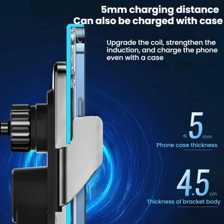 Car Air Outlet Wireless Charging Infrared Automatic Opening Closing Bracket(Black) - Wireless Charger Holders by buy2fix | Online Shopping UK | buy2fix