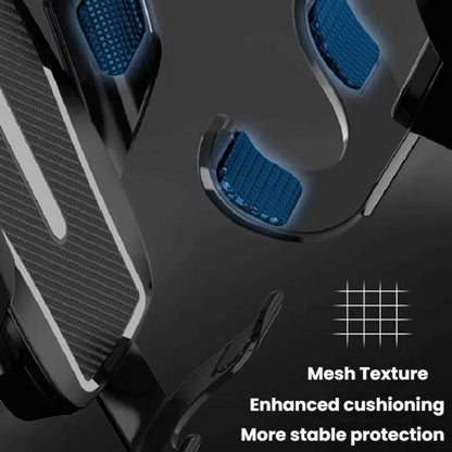 Carbon Fiber Clip-on Gravity Air Outlet Car Phone Holder, Color: Black Straight Clip - Universal Car Holders by buy2fix | Online Shopping UK | buy2fix