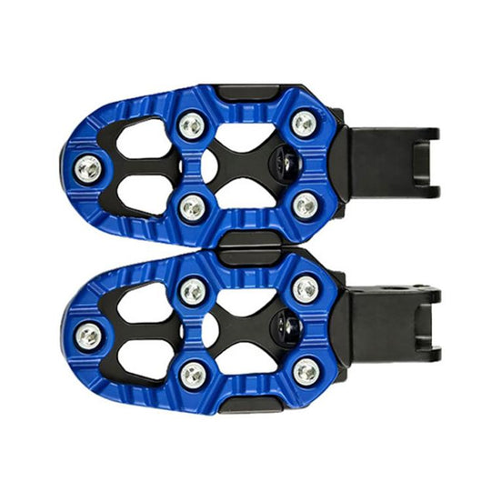 JT-001-1 CNC Aluminum Alloy Wear-resistant and Non-slip Pedals Universal Rear Pedals(Blue)