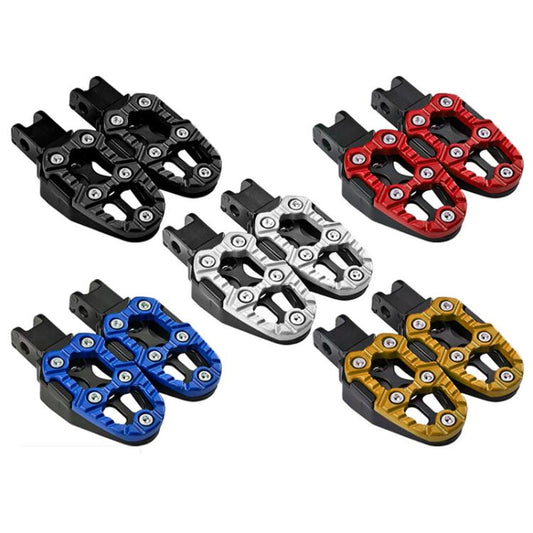 JT-001-1 CNC Aluminum Alloy Wear-resistant and Non-slip Pedals Universal Rear Pedals(White) - Replacement Parts by buy2fix | Online Shopping UK | buy2fix