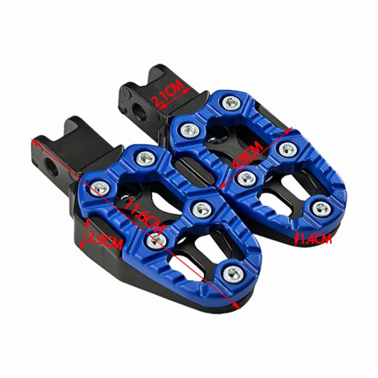 JT-001-1 CNC Aluminum Alloy Wear-resistant and Non-slip Pedals Universal Rear Pedals(White) - Replacement Parts by buy2fix | Online Shopping UK | buy2fix