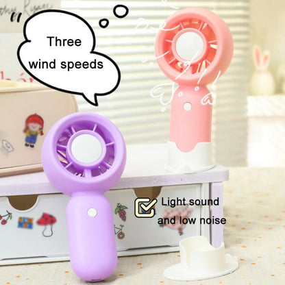Handheld Rechargeable Fan Outdoor Camping Cooling Fan With Phone Holder Base(Green) - Electric Fans by buy2fix | Online Shopping UK | buy2fix