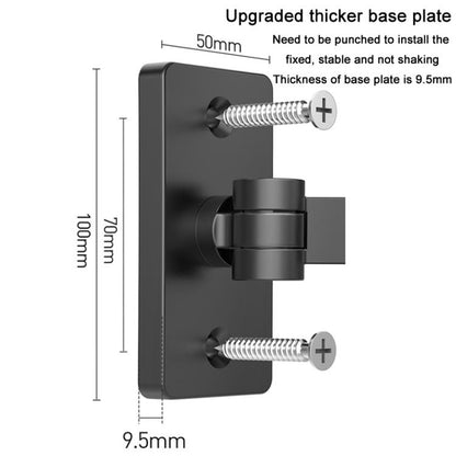 For 4.7-12.9inch Cell Phone Tablet PC Universal Bracket Base 360 Rotation Foldable Wall Mounted Support Holder Clip(White) - Shower & Wall Mounts by buy2fix | Online Shopping UK | buy2fix