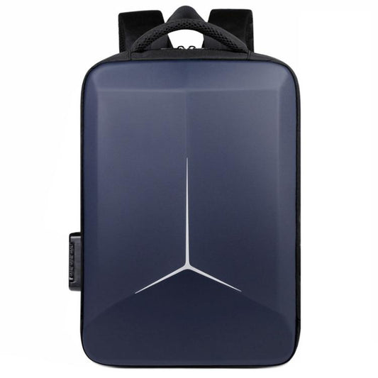15.6-16.6 Inch Hard Shell Laptop Backpack with USB+Type-C Charging Ports Unisex Anti-Theft  Business Travel Bag Airbag Blue - Backpack by buy2fix | Online Shopping UK | buy2fix