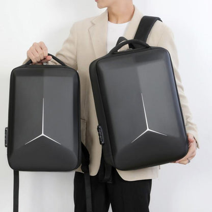 15.6-16.6 Inch Hard Shell Laptop Backpack with USB+Type-C Charging Ports Unisex Anti-Theft  Business Travel Bag Airbag Black - Backpack by buy2fix | Online Shopping UK | buy2fix