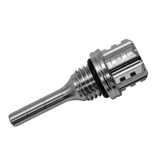 JYC-006 CNC Aluminum Alloy Hexagonal Plum Blossom Oil Dipstick Motorcycle Decoration(Silver)
