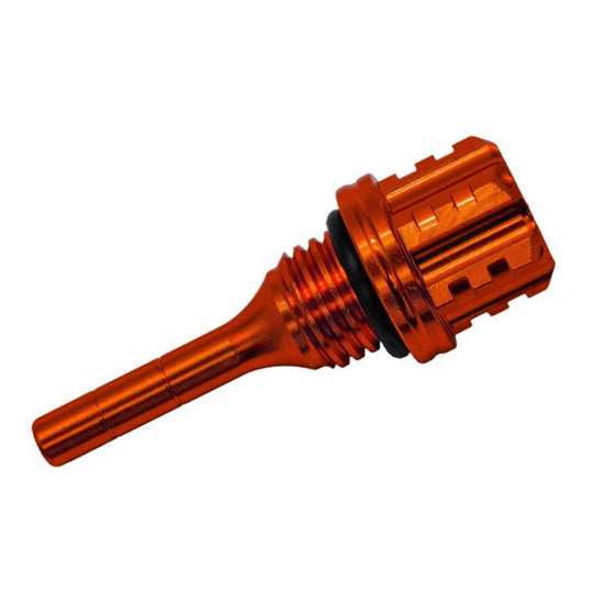 JYC-006 CNC Aluminum Alloy Hexagonal Plum Blossom Oil Dipstick Motorcycle Decoration(Red)