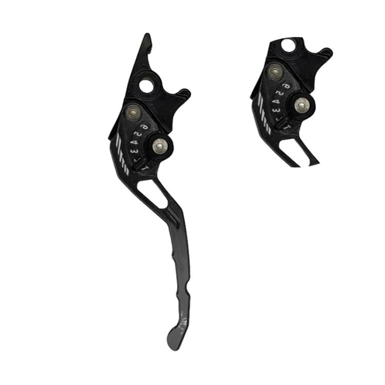 1pair TJSB-032 Aluminum Alloy Left Drum Right Disc Handle Brake Clutch Horn Handlebar Lever(Black) - Motorbike Brakes by buy2fix | Online Shopping UK | buy2fix