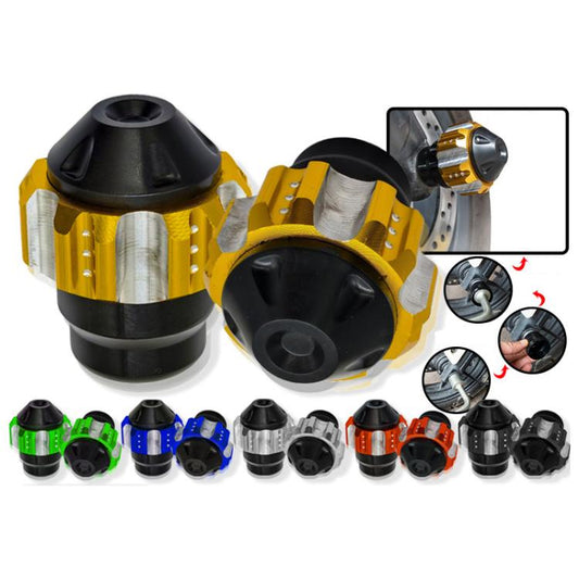 1pair QCB-011 Universal Aluminum Alloy Anti-Fall Front Fork Cup Motorcycle Wheel Protection Ball(Gold) - Protective Gear by buy2fix | Online Shopping UK | buy2fix