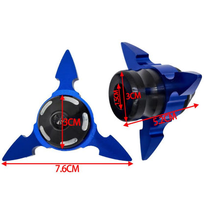 1pair QCB-034 Aluminum Alloy Dart Front Fork Cup Wheel Anti-fall Wear-resistant Decorative Cup(Black) - Protective Gear by buy2fix | Online Shopping UK | buy2fix