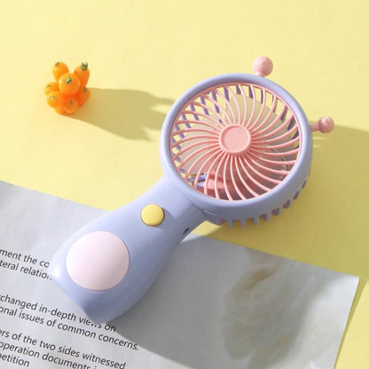 Cute Small Snail Handheld USB Rechargeable Fan Portable Mini Compact Pocket Fan(Purple) - Electric Fans by buy2fix | Online Shopping UK | buy2fix