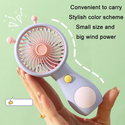 Cute Small Snail Handheld USB Rechargeable Fan Portable Mini Compact Pocket Fan(Purple) - Electric Fans by buy2fix | Online Shopping UK | buy2fix