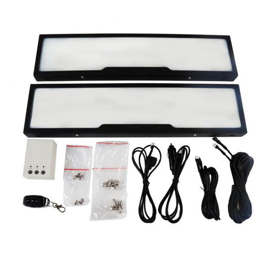Fog Version EU Standard Double License Plate Frame Car Modification Accessories(ELP004) - License Plate Covers & Frames by buy2fix | Online Shopping UK | buy2fix