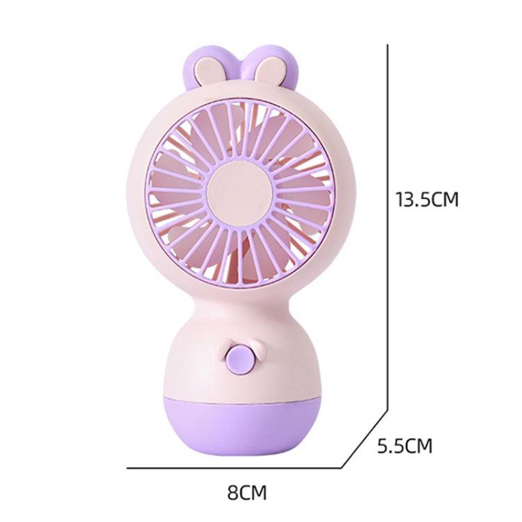 Cute Cartoon Rabbit Desktop Fan Children Summer Cool Gifts Handheld Rechargeable Fan(Light Blue) - Electric Fans by buy2fix | Online Shopping UK | buy2fix