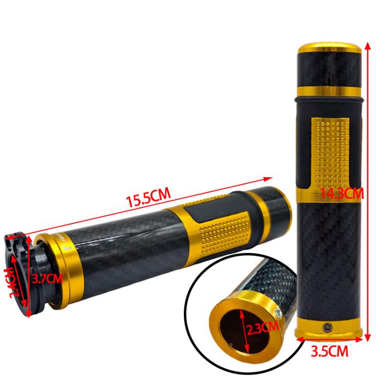 1pair Universal Motorcycle Carbon Fiber Grip Cover Throttle Turn Decorative Cover(Black) - Grips by buy2fix | Online Shopping UK | buy2fix