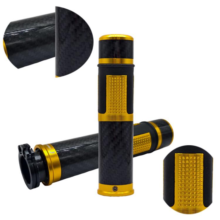 1pair Universal Motorcycle Carbon Fiber Grip Cover Throttle Turn Decorative Cover(Silver) - Grips by buy2fix | Online Shopping UK | buy2fix
