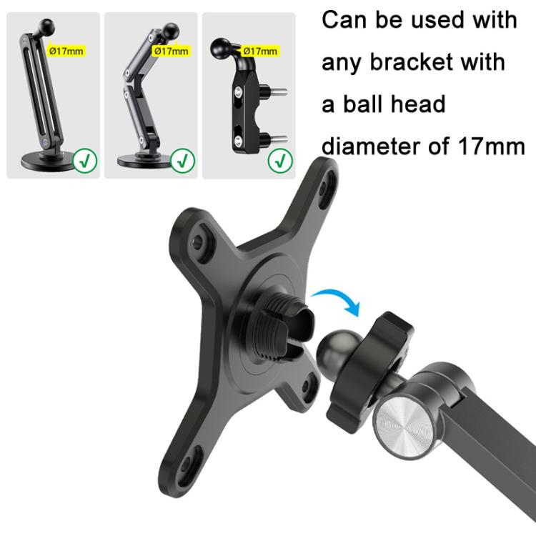 Rotating Aluminum Portable Monitor Stand Tablet Universal Folding Lifting Desktop Holder(Table Clamp White) - Lazy Bracket by buy2fix | Online Shopping UK | buy2fix