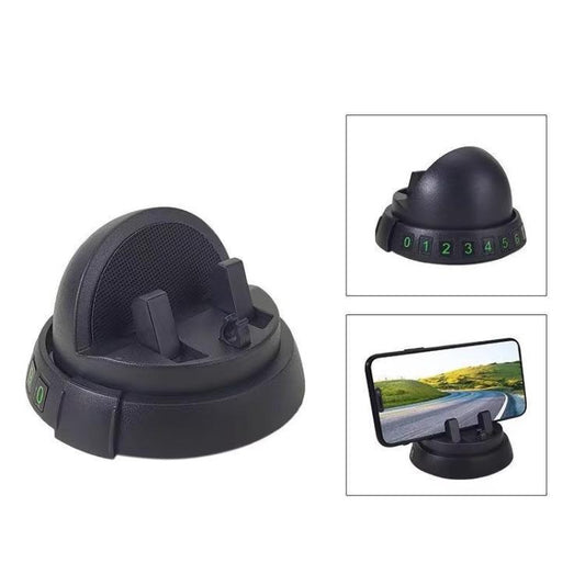 Car Phone Holder Dashboard Mount with Glow-in-the-Dark Parking Number Plate - Universal Car Holders by buy2fix | Online Shopping UK | buy2fix