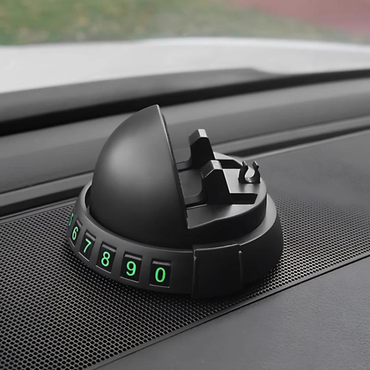 Car Phone Holder Dashboard Mount with Glow-in-the-Dark Parking Number Plate - Universal Car Holders by buy2fix | Online Shopping UK | buy2fix