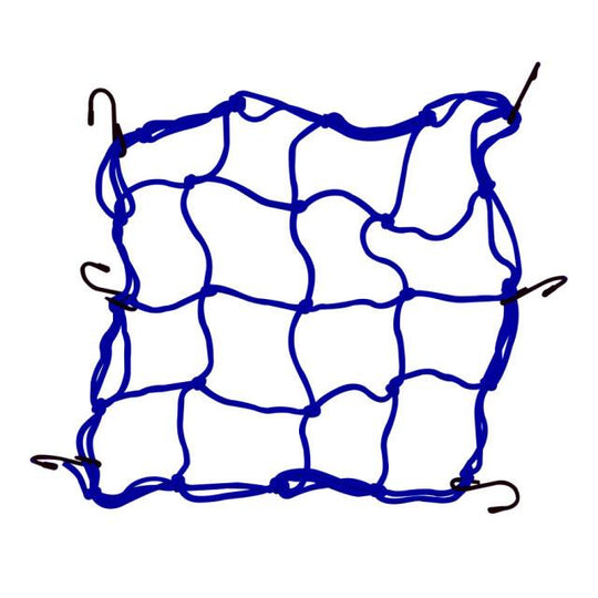Motorcycle Scooter Fuel Tank Mesh Bag 6 Hooks Elastic Webbing Expandable Mesh Bag(Blue)