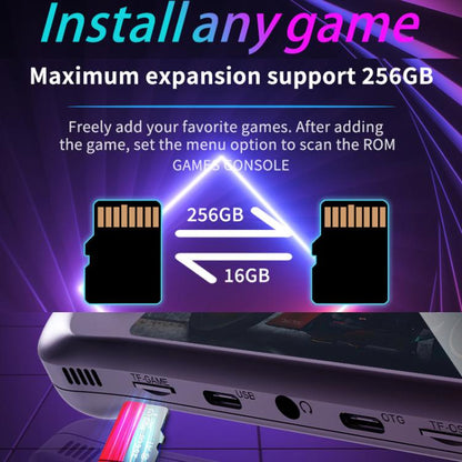 H36S 3.5 Inch IPS HD Screen Retro PSP Game Console Linux System GBA Handheld Video Game Console, Memory: 64G(Purple) - Pocket Console by buy2fix | Online Shopping UK | buy2fix