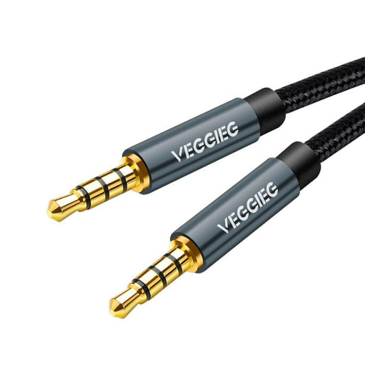 VegGieg Aux Car Audio Cable 3.5mm Male To Male Connection Cable For Phone Computer Stereo Amplifier Earphone, Length: 1m(Braided) - Microphone Audio Cable & Connector by VegGieg | Online Shopping UK | buy2fix