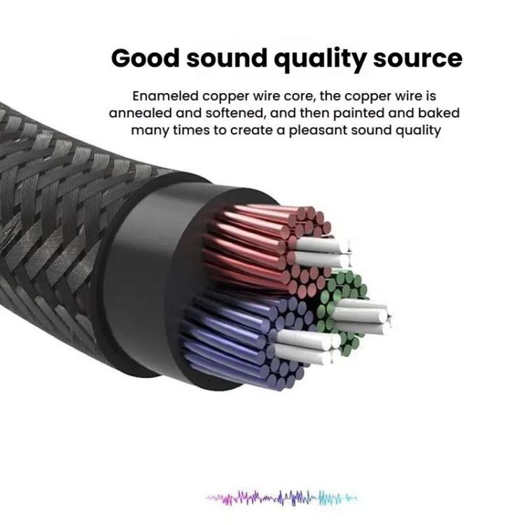 VegGieg Aux Car Audio Cable 3.5mm Male To Male Connection Cable For Phone Computer Stereo Amplifier Earphone, Length: 1m(Braided) - Microphone Audio Cable & Connector by VegGieg | Online Shopping UK | buy2fix