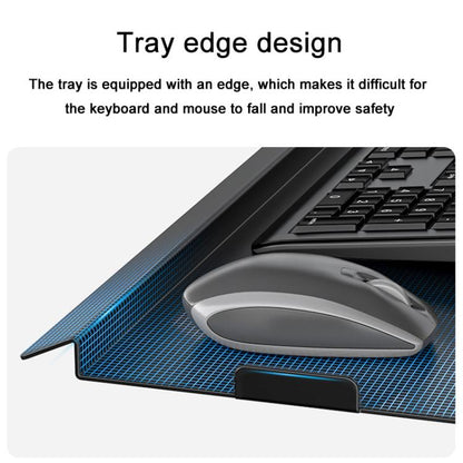Monitor Bracket Industrial Equipment Cabinet Wall Mount All-In-One Stand Mouse Keyboard Bracket, Style: WKS-2 21x60cm Tray Silver - Host Bracket by buy2fix | Online Shopping UK | buy2fix