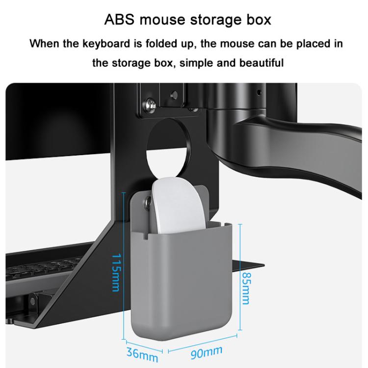 Monitor Bracket Industrial Equipment Cabinet Wall Mount All-In-One Stand Mouse Keyboard Bracket, Style: WKS-2 21x60cm Tray Silver - Host Bracket by buy2fix | Online Shopping UK | buy2fix