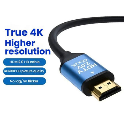 VegGieg V2.0 4K60Hz TV Set-Top Box Computer Monitor Projection HDMI Video Connection Cable, Size: 3m(Black) - Cable by VegGieg | Online Shopping UK | buy2fix