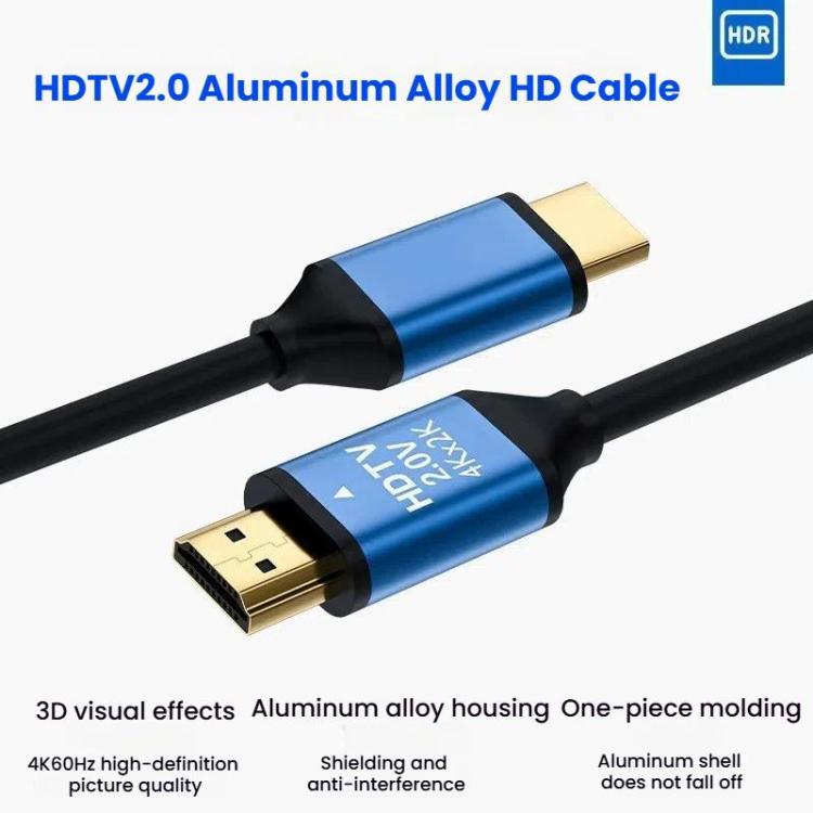 VegGieg V2.0 4K60Hz TV Set-Top Box Computer Monitor Projection HDMI Video Connection Cable, Size: 2m(Black) - Cable by VegGieg | Online Shopping UK | buy2fix