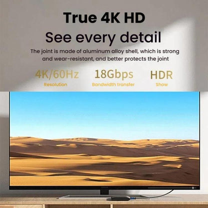 VegGieg V2.0 4K60Hz TV Set-Top Box Computer Monitor Projection HDMI Video Connection Cable, Size: 5m(Black) - Cable by VegGieg | Online Shopping UK | buy2fix