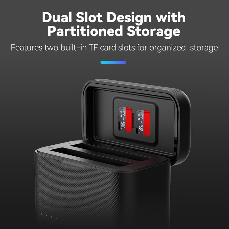 For Insta360 X4 TELESIN Battery Charger Dual Battery Storage Charging Case - Others by TELESIN | Online Shopping UK | buy2fix