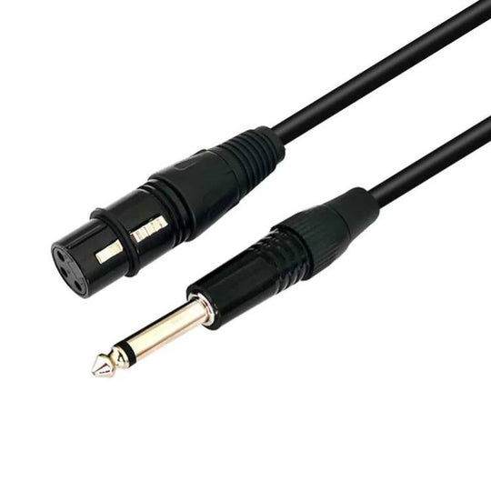 VEGGIEG 3Pin XLR Speaker Loudspeaker Cable Mixer Audio Microphone Cable, Length: 1m(6.5mm To XLR Female)