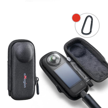 For Insta360 X5 Camera aMagisn Storage Bag Hard Shell Protective Case with Carabiner Clip - Case & Bags by aMagisn | Online Shopping UK | buy2fix