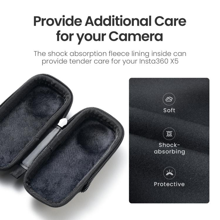 For Insta360 X5 Camera aMagisn Storage Bag Hard Shell Protective Case with Carabiner Clip - Case & Bags by aMagisn | Online Shopping UK | buy2fix
