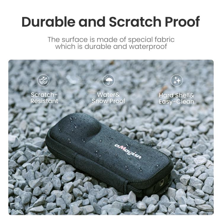 For Insta360 X5 Camera aMagisn Storage Bag Hard Shell Protective Case with Carabiner Clip - Case & Bags by aMagisn | Online Shopping UK | buy2fix