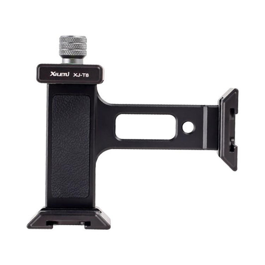 XILETU  XJ-T8 Metal Phone Holder Clamp With Cold Shoe 1/4-inch Screw Hole & Arca-Swiss Compatible Base(Black) - Lens & Accessories by XILETU | Online Shopping UK | buy2fix
